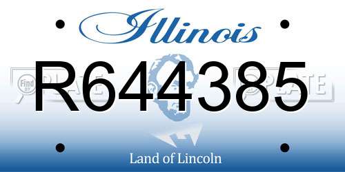 R644385 Illinois License Plate