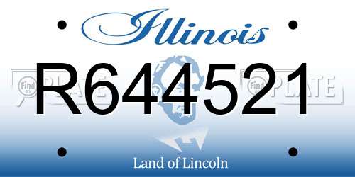 R644521 Illinois License Plate