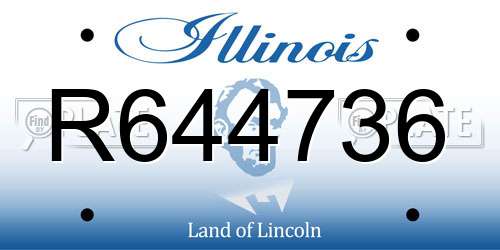 R644736 Illinois License Plate