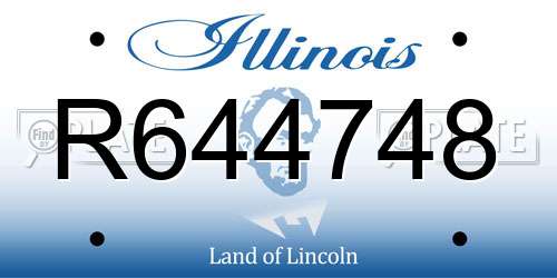 R644748 Illinois License Plate