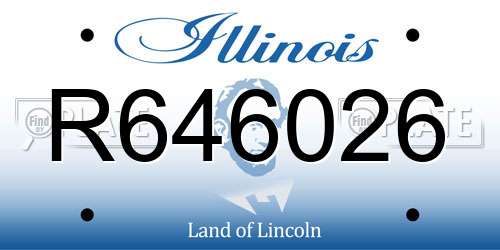 R646026 Illinois License Plate