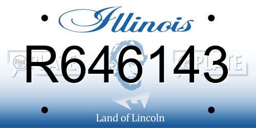 R646143 Illinois License Plate