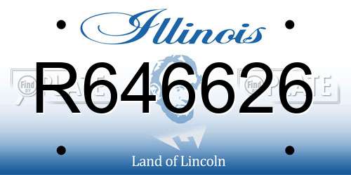 R646626 Illinois License Plate