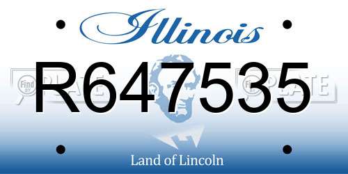 R647535 Illinois License Plate