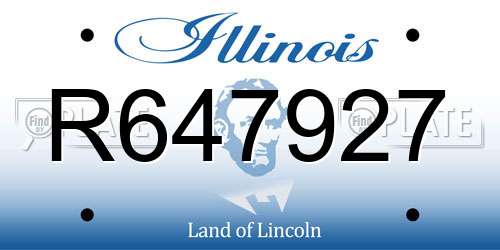 R647927 Illinois License Plate