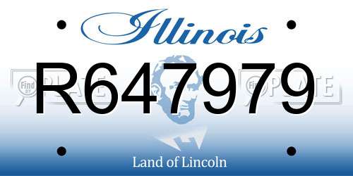 R647979 Illinois License Plate