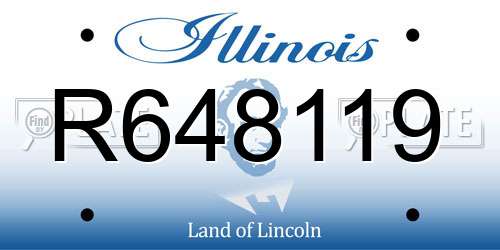 R648119 Illinois License Plate
