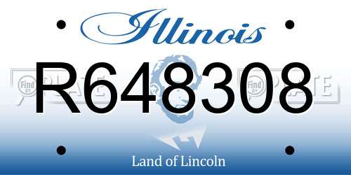 R648308 Illinois License Plate