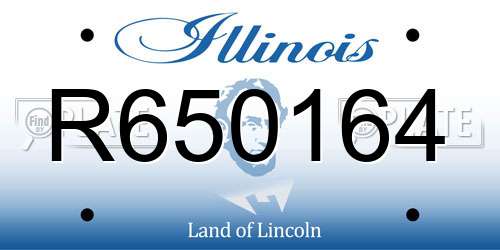 R650164 Illinois License Plate