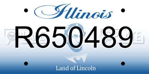 R650489 Illinois License Plate