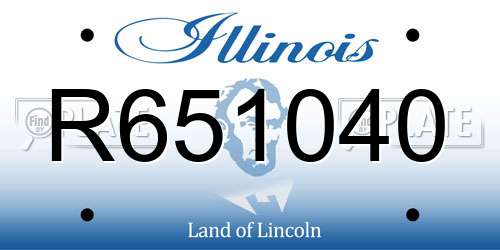 R651040 Illinois License Plate