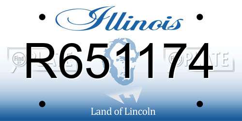 R651174 Illinois License Plate