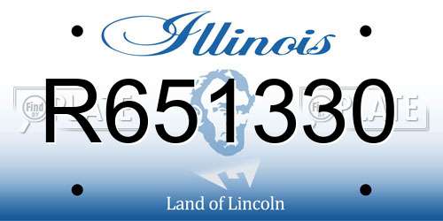 R651330 Illinois License Plate