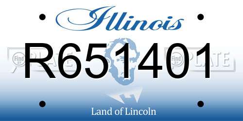 R651401 Illinois License Plate
