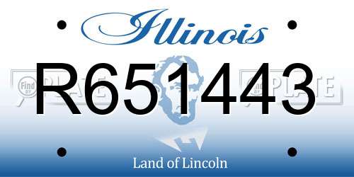 R651443 Illinois License Plate