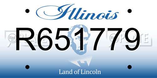 R651779 Illinois License Plate