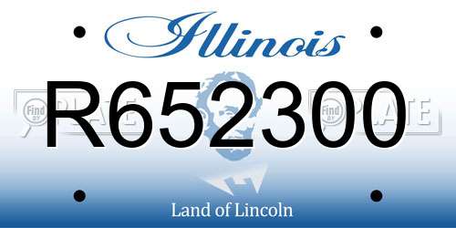 R652300 Illinois License Plate