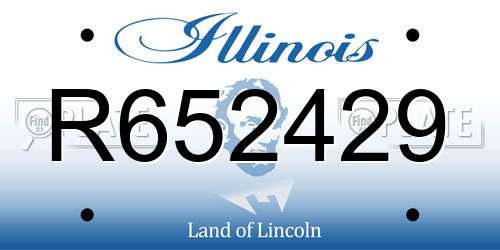 R652429 Illinois License Plate