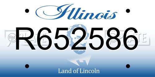 R652586 Illinois License Plate