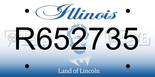 R652735 Illinois License Plate