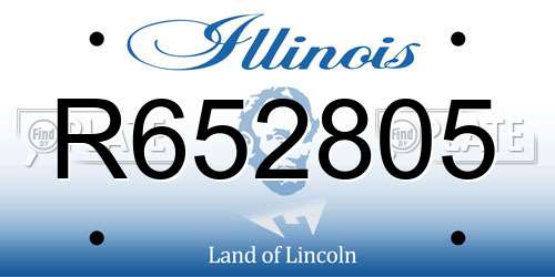 R652805 Illinois License Plate