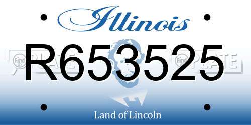 R653525 Illinois License Plate