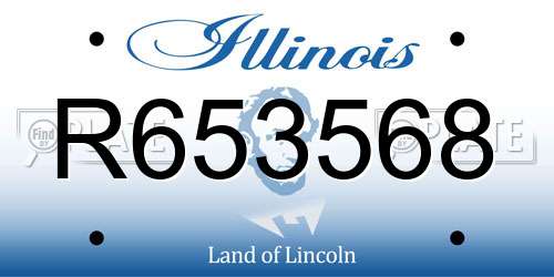 R653568 Illinois License Plate
