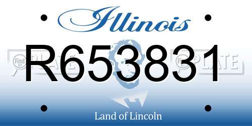 R653831 Illinois License Plate