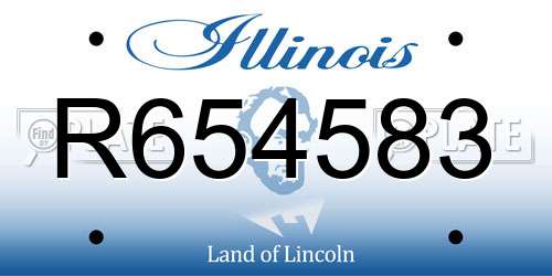 R654583 Illinois License Plate