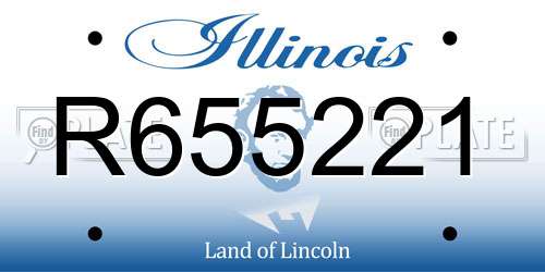 R655221 Illinois License Plate