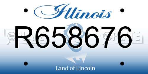 R658676 Illinois License Plate