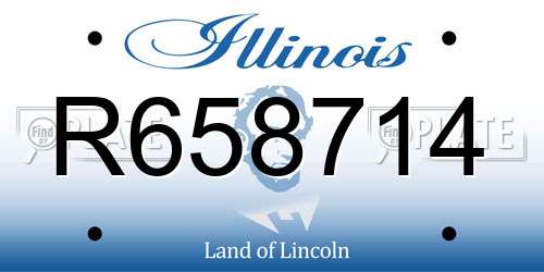 R658714 Illinois License Plate