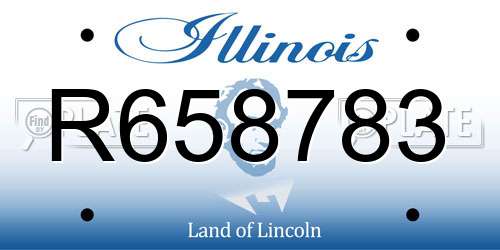 R658783 Illinois License Plate