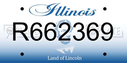 R662369 Illinois License Plate