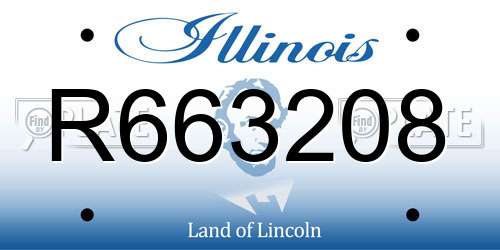R663208 Illinois License Plate