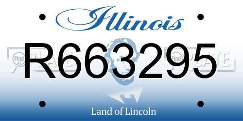 R663295 Illinois License Plate