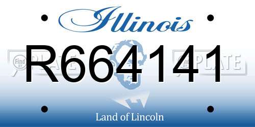 R664141 Illinois License Plate