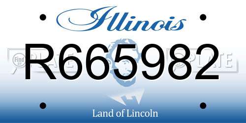 R665982 Illinois License Plate