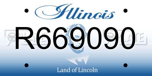R669090 Illinois License Plate
