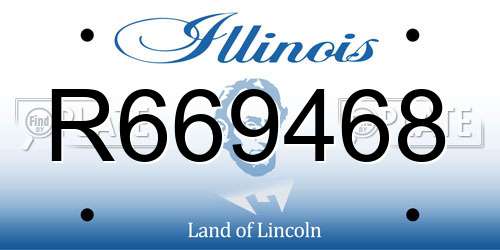 R669468 Illinois License Plate