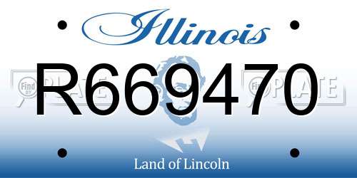 R669470 Illinois License Plate
