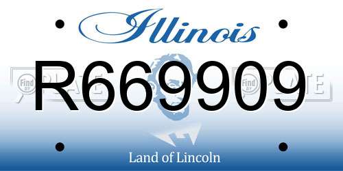 R669909 Illinois License Plate
