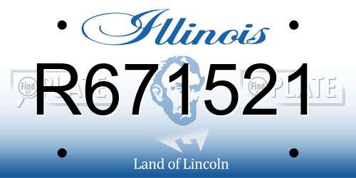 R671521 Illinois License Plate