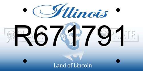 R671791 Illinois License Plate