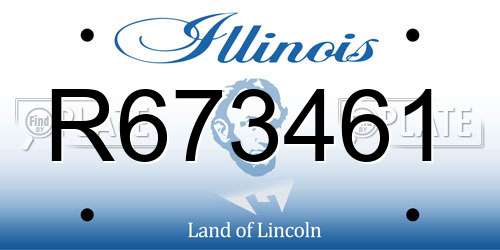 R673461 Illinois License Plate