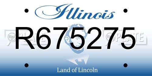 R675275 Illinois License Plate