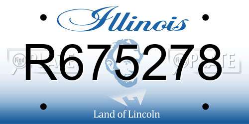 R675278 Illinois License Plate