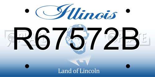 R67572B Illinois License Plate