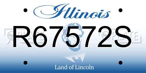 R67572S Illinois License Plate