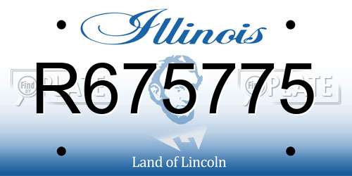R675775 Illinois License Plate